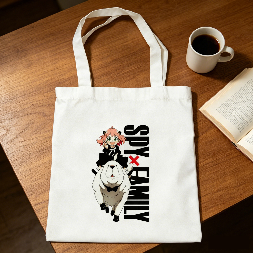 Women X Bags - 「SPY×FAMILY」のトートバッグ、再利用可能なキャンバス地、ショッピングバッグ、Y2K風、女性向け。