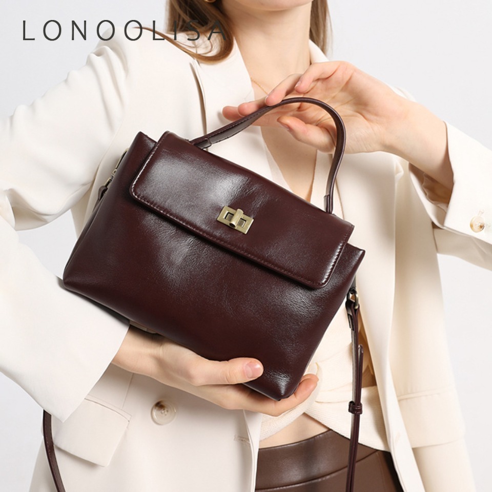 Women'S Work Bags Designer - 100% 本物の牛革レザー女性のクロスボディハンドバッグ女性のための高級レトロなデザインのトートショルダーバッグ仕事用品質のバッグ