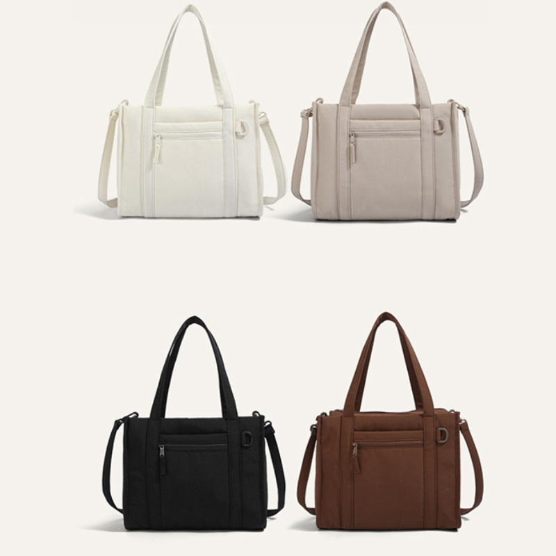 Women Bags For Office Use - 大容量キャンバス製トートバッグ。複数のポケット付きで、肩掛けや手提げとして使えるカジュアルなサッチェルバッグ。オフィスや学校、普段使いに最適な軽量ハンドバッグ。