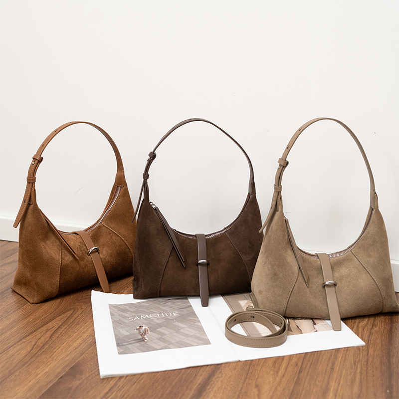 Women'S Work Bags Designer - レディース スエード ハンドバッグ デザイナー スタイル ファッショナブルでエレガントなクロスボディバッグ