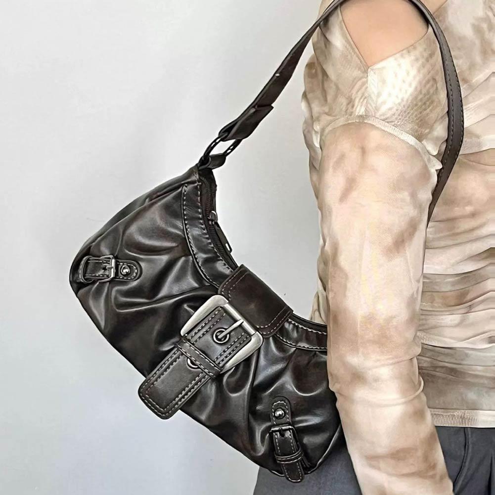 Women Bags Work - Y2Kレトロプリーツホーボーショルダーバッグ、女性向け人気商品、メイラードスタイルのアンダーアームバッグ、旅行、仕事、ショッピング用クラッチハンドバッグ