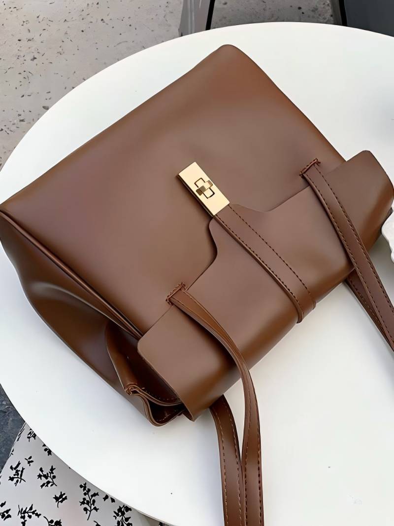 Women Bags For Airport - Cgcbag-女性用PUレザーショルダーバッグ,大容量の高級モノクロトートバッグ,デザイナー,高品質