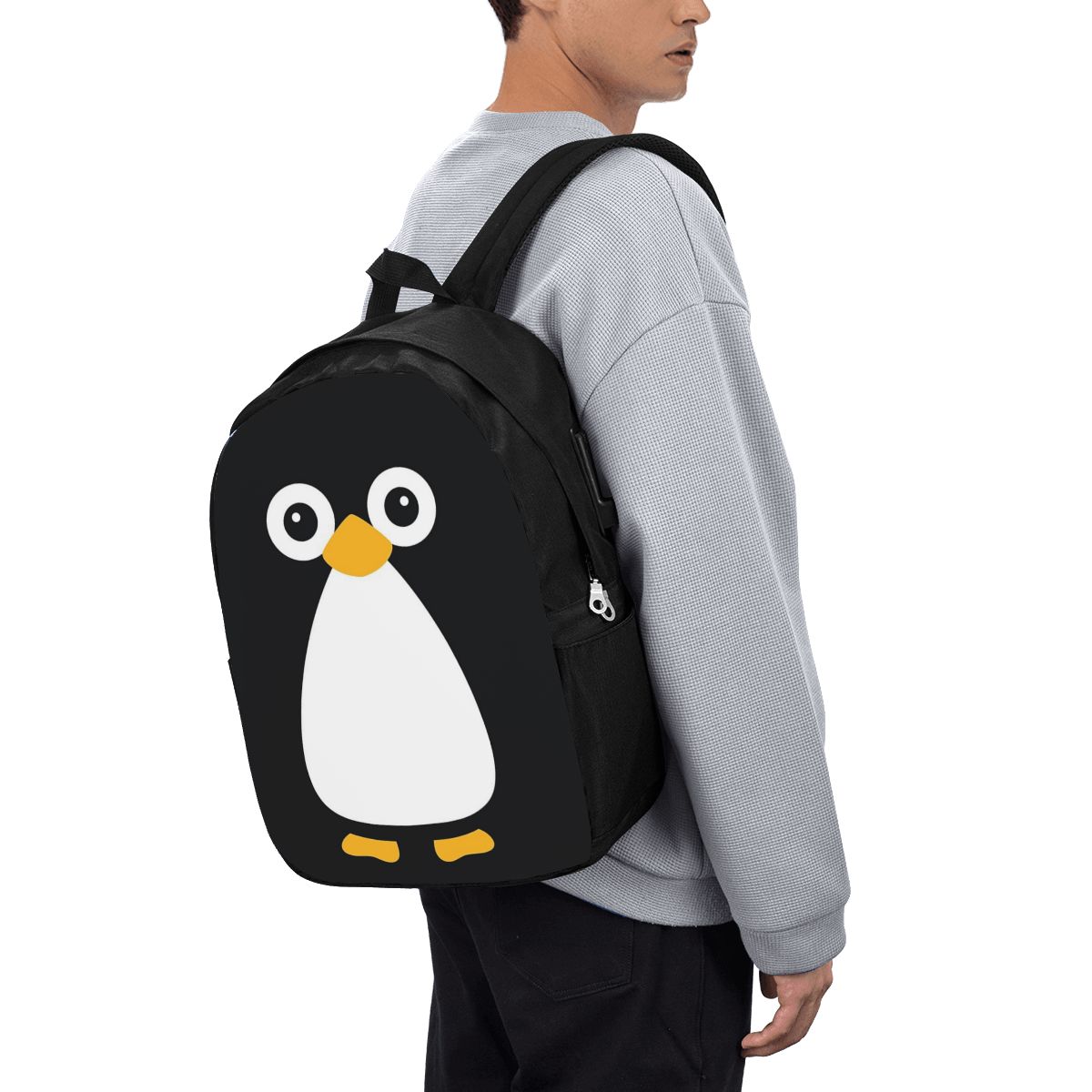 Women Bags Laptop - かわいいベクターペンギンバックパック旅行ノートブックバッグコンピュータ大学生スクールバッグラップトップショルダーバッグ男性女性用
