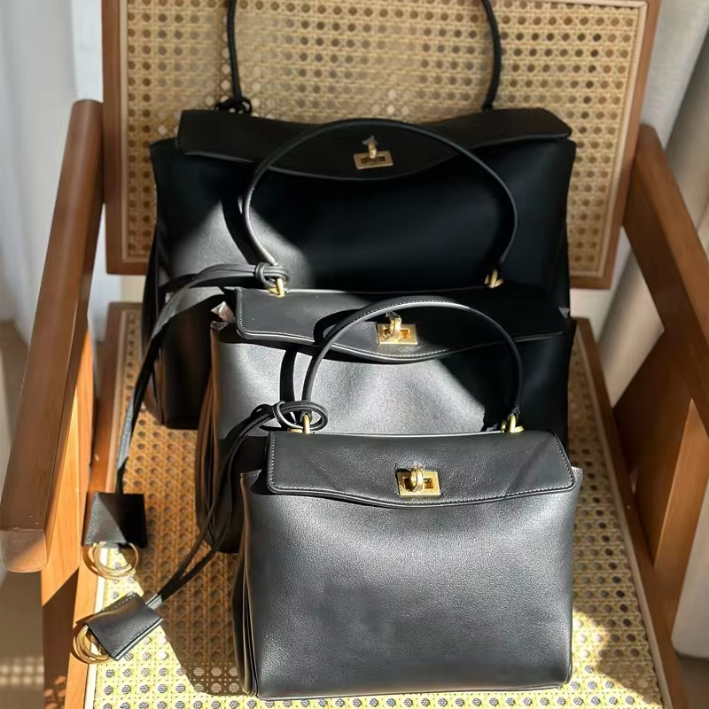 Women'S Work Bags Designer - 女性用高級ゴールドロックデザイナーハンドバッグ、マイクロファイバーレザー大容量アンダーアームショルダーバッグ、カジュアル通勤ワークトート