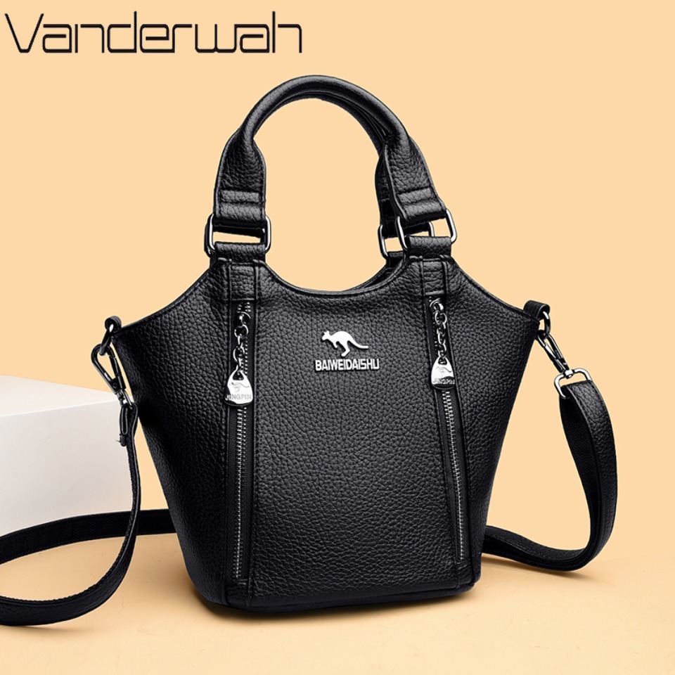 Women'S Work Bags Designer - 高級バケットバッグ 高品質ソフトレザー レディースハンドバッグ 女性用デザイナートート ショルダーバッグ クロスボディバッグ