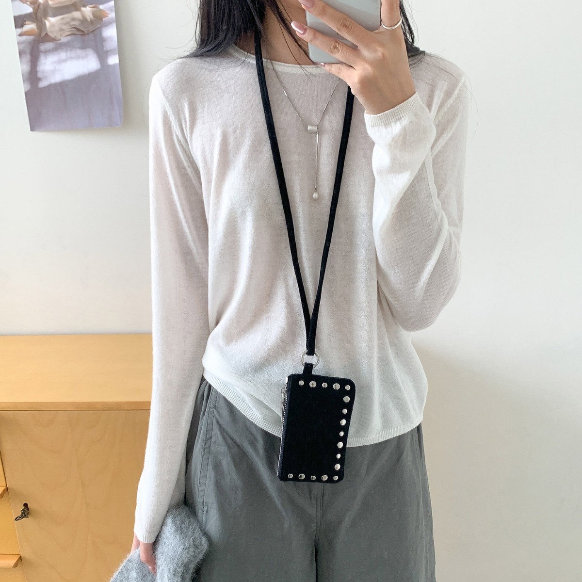 新しいスタッズ付きショルダーバッグミニクレジットカードホルダ - Women'S Bags Cross Body のレビューと価格