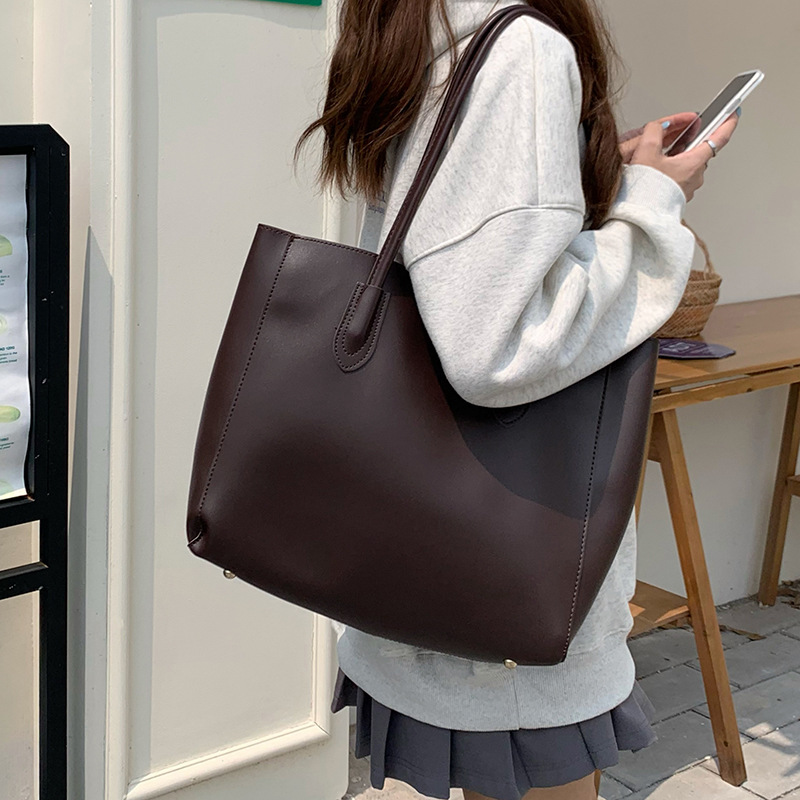 ヴィンテージ風のレディーストートバッグ、新作韓国版、大容量、 - Women Bags For Airport のレビューと価格