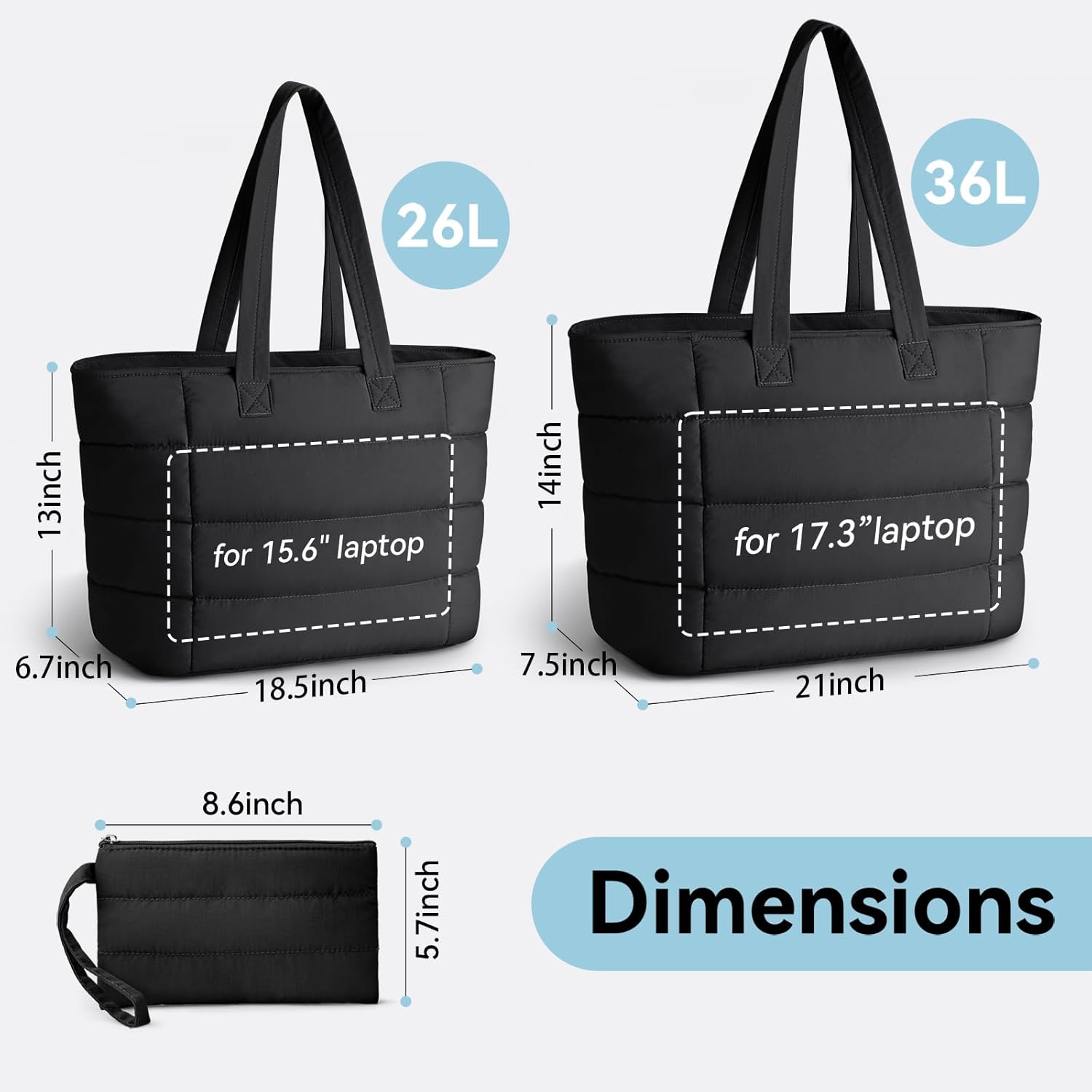 女性用パファートートバッグ、軽量パフィーショルダーバッグ、旅 - Women Bags Work のレビューと価格