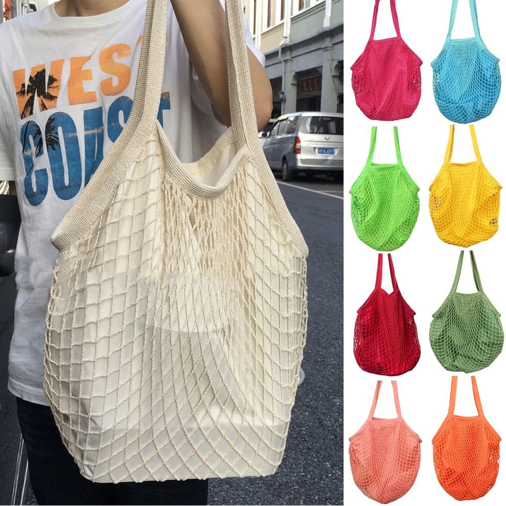 耐久性のある綿製食料品袋メッシュロープ再利用可能なオーガナイ - Crochet Market Bag のレビューと価格