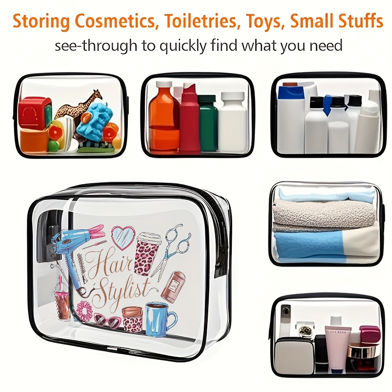 1pc クリアメイクアップバッグ透明トラベルトイレタリーポー - Women Bags For Airport のレビューと価格
