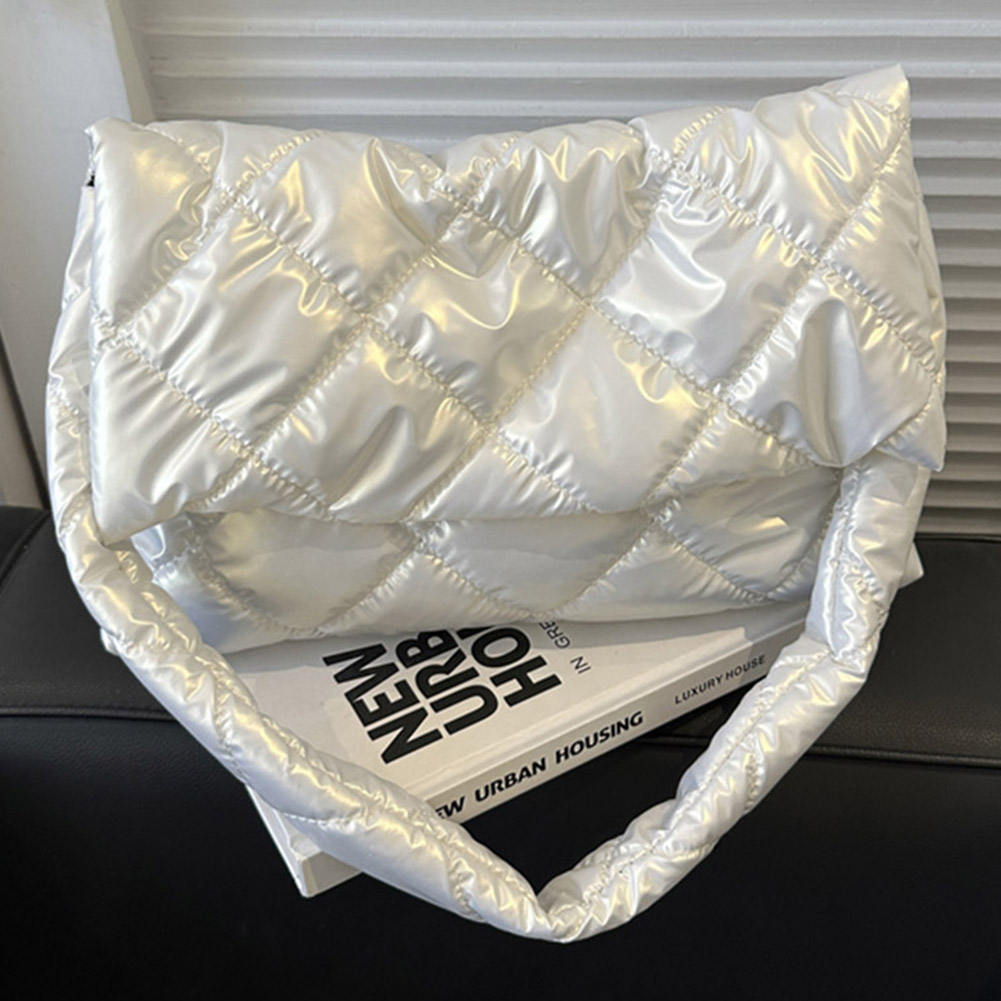 女性用ニュートレンドキルティングビッグハンドバッグ、調節可能 - Women Bags For Office Use のレビューと価格
