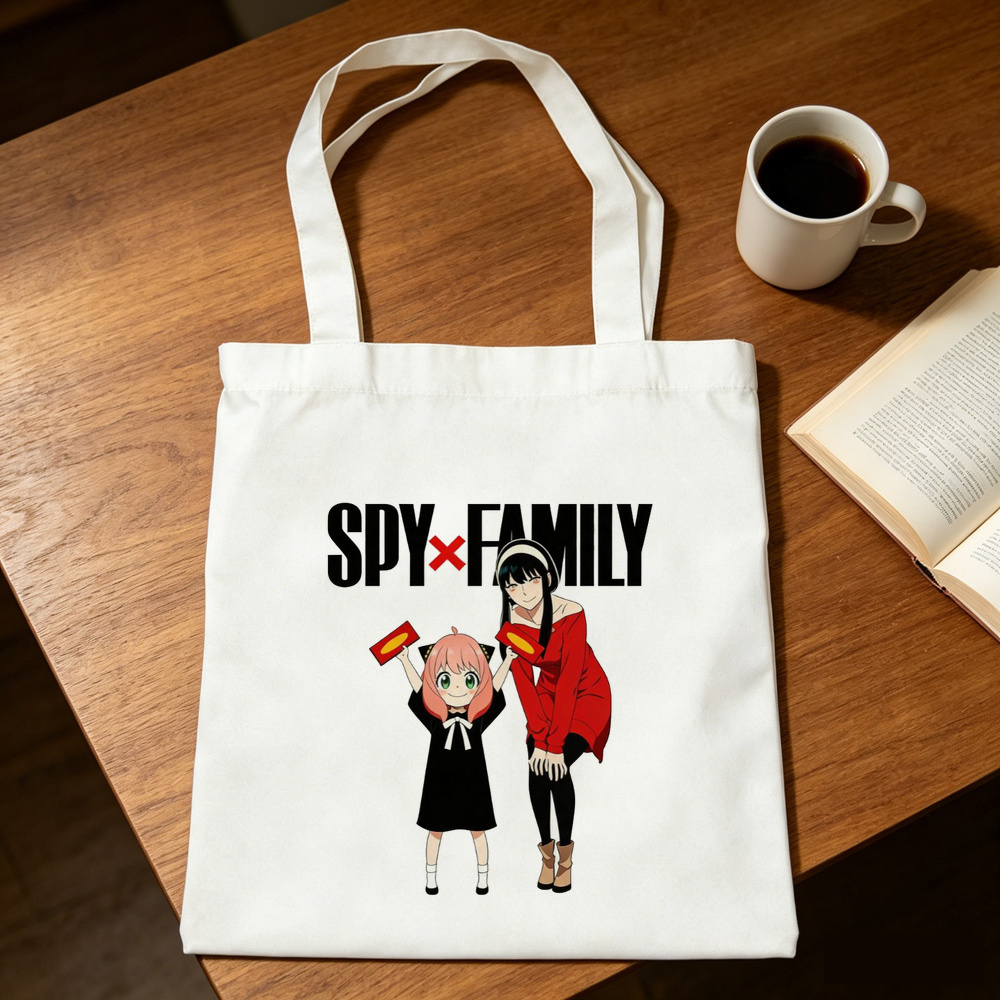 「SPY×FAMILY」のトートバッグ、再利用可能なキャンバ - Women X Bags のレビューと価格