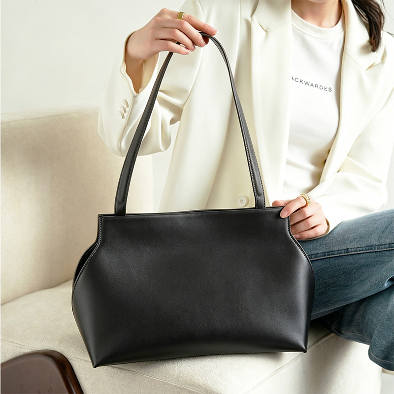 レディース ミニマリスト 牛革 本革 ショルダートートバッグ - Women Bags For Office Use のレビューと価格