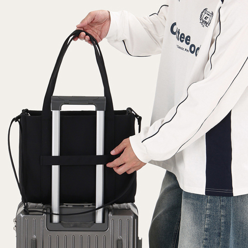 大容量キャンバス製トートバッグ。複数のポケット付きで、肩掛け - Women Bags For Office Use のレビューと価格