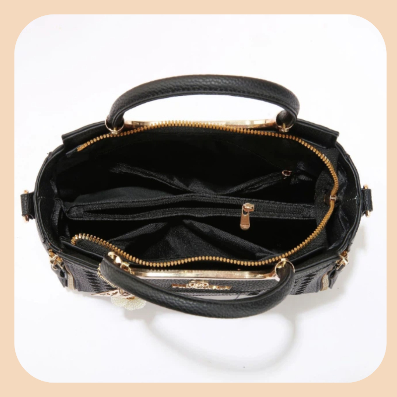 ライチ柄PUレザー製の3ピースハンドバッグセット。 この無地 - Women'S Bags Cross Body のレビューと価格