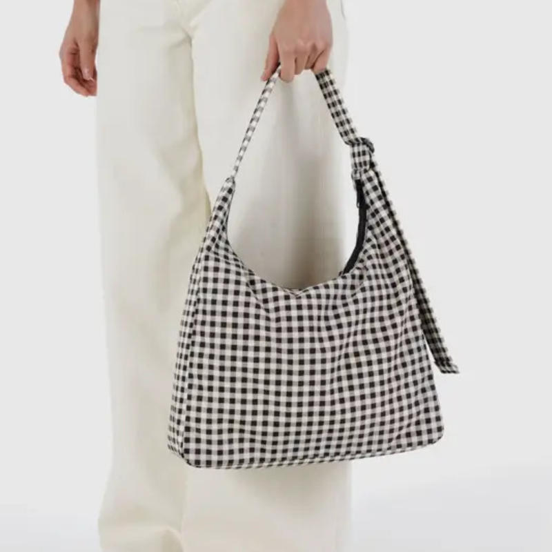 デザイナーチェックショルダーバッグ、黒と白のグリッドチェック - Women'S Work Bags Designer のレビューと価格