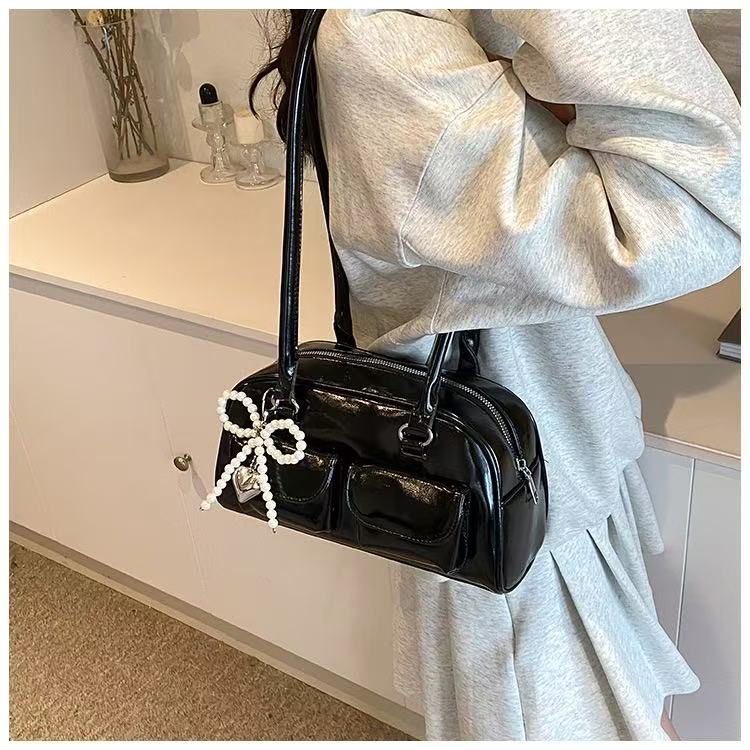 2024年韓国版新作、おしゃれな脇の下に挟むボウバッグ、シン - Women Bags For Airport のレビューと価格