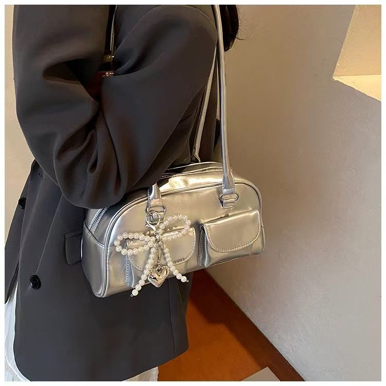 2024年韓国版新作、おしゃれな脇の下に挟むボウバッグ、シン - Women Bags For Airport のレビューと価格