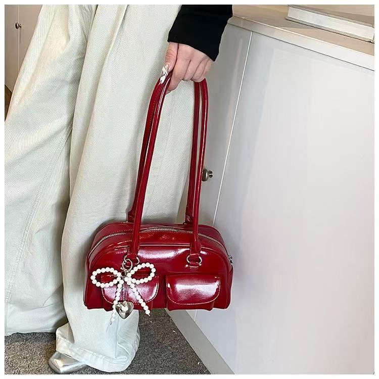 2024年韓国版新作、おしゃれな脇の下に挟むボウバッグ、シン - Women Bags For Airport のレビューと価格