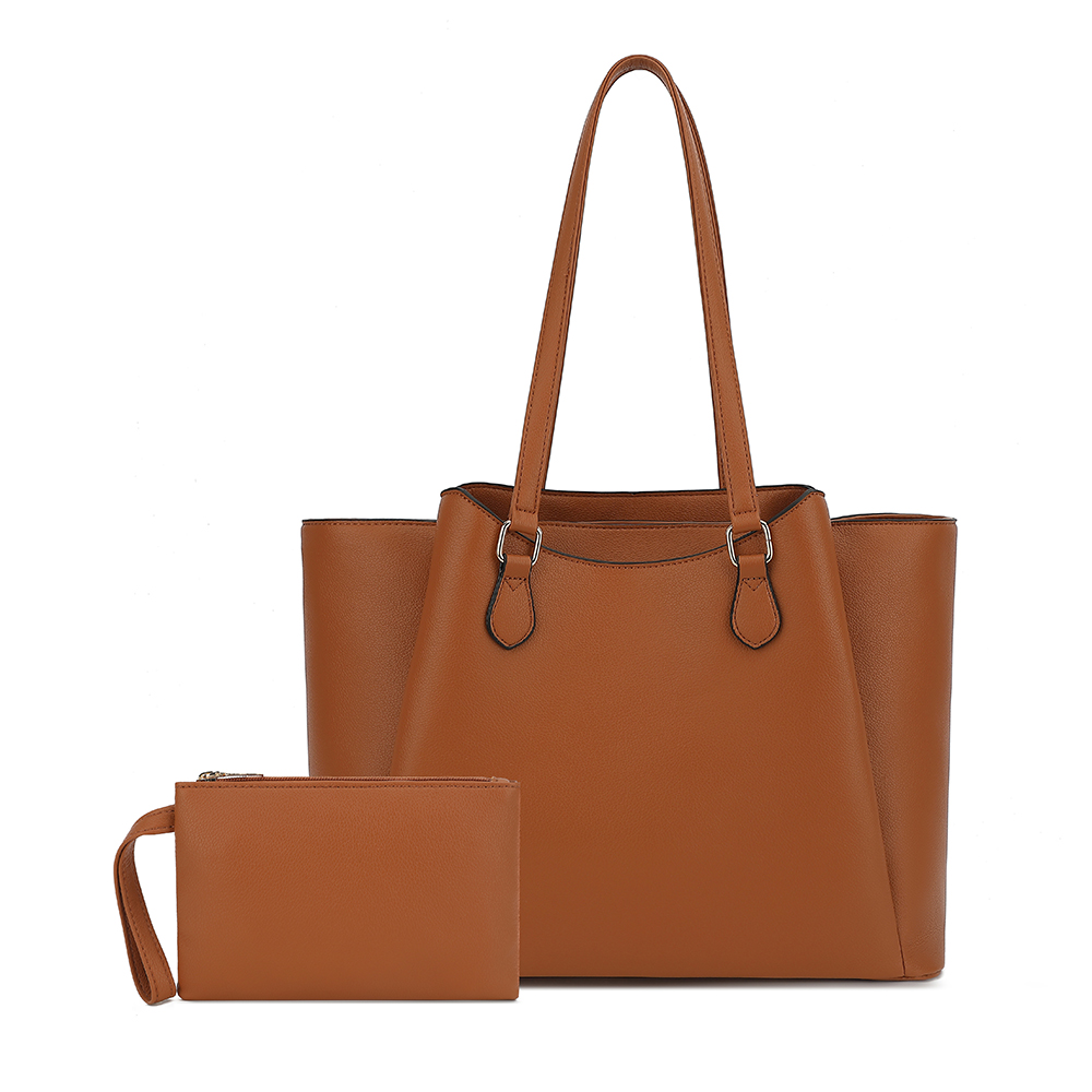 女性用トートバッグ、ポーチ付き大型PUレザーショルダーハンド - Women Bags Work のレビューと価格