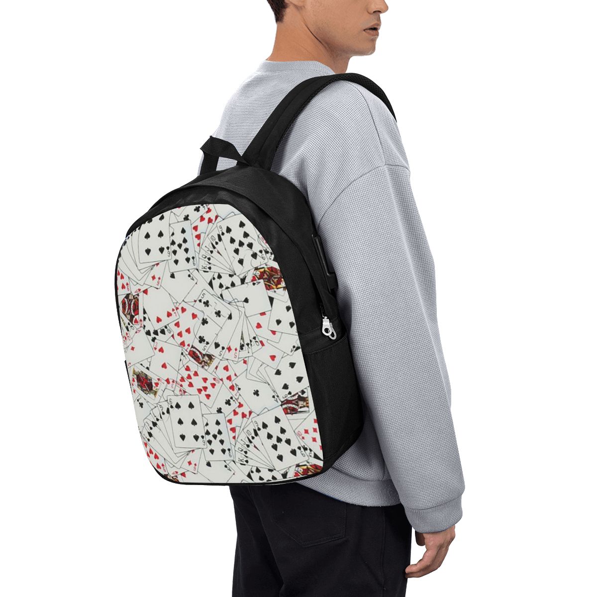 トランプポーカープリントバックパック旅行ノートブックバッグコ - Women'S Bag のレビューと価格