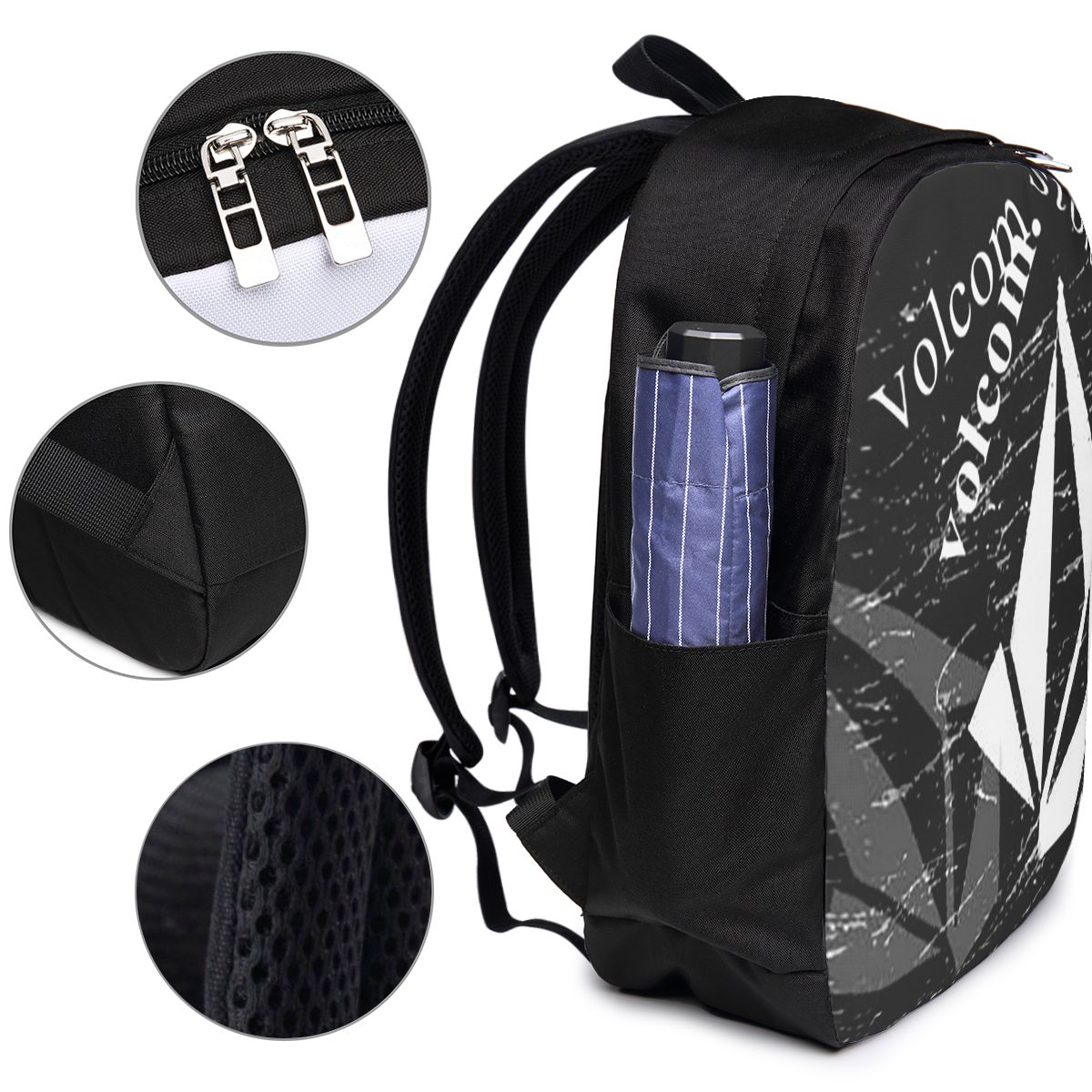 V-Volcom ロゴ バックパック トラベル ノートブック - Women Bags Laptop のレビューと価格