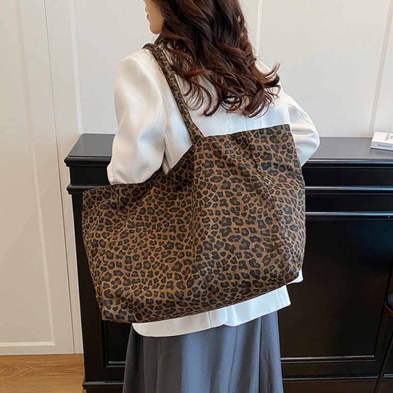 女性用レオパードプリントトートバッグ Y2K ヴィンテージ  - Women Bags Work のレビューと価格