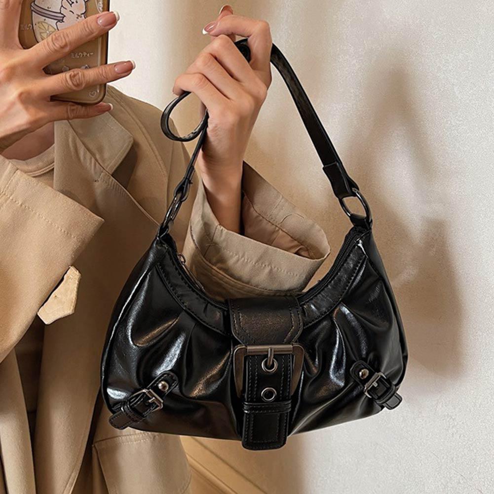 Y2Kレトロプリーツホーボーショルダーバッグ、女性向け人気商 - Women Bags Work のレビューと価格