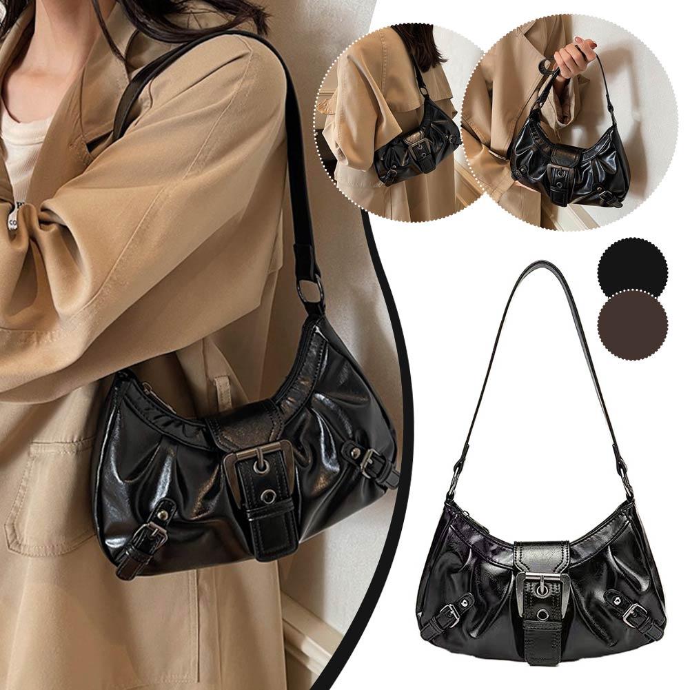 Y2Kレトロプリーツホーボーショルダーバッグ、女性向け人気商 - Women Bags Work のレビューと価格