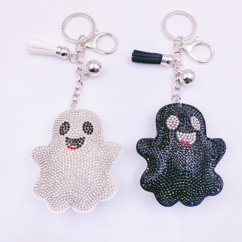 クラシックなラインストーンの死神キーホルダー、ハロウィンパー - Women Bags Price のレビューと価格