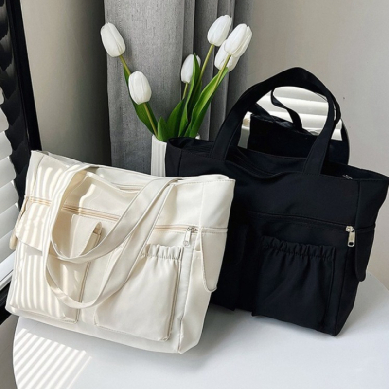 女性用多ポケットハンドバッグ、大容量ジッパーショルダーバッグ - Women Bags Work のレビューと価格