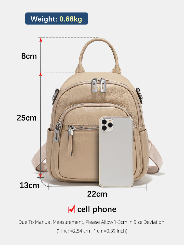 Zency 本革小型バックパックナップザックマルチポケットデ - Women'S Work Bags Designer のレビューと価格