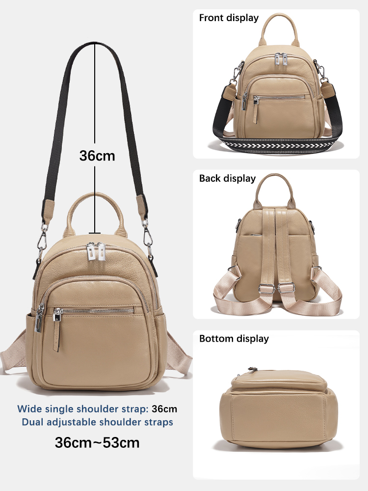 Zency 本革小型バックパックナップザックマルチポケットデ - Women'S Work Bags Designer のレビューと価格