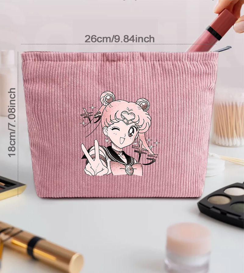 セーラームーンアニメガールコーデュロイ旅行化粧品バッグポータ - Women'S Vogue Bags のレビューと価格