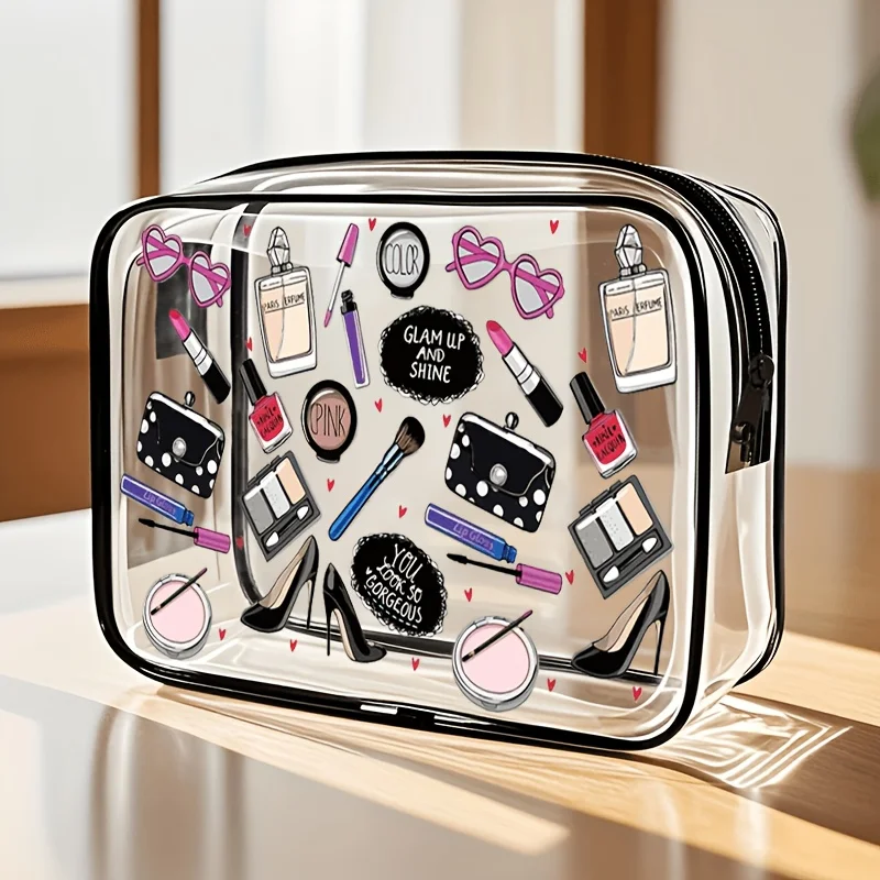 1pc クリアメイクアップバッグ透明トラベルトイレタリーポー - Women Bags For Airport のレビューと価格