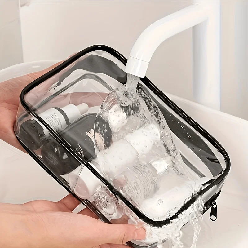 1pc クリアメイクアップバッグ透明トラベルトイレタリーポー - Women Bags For Airport のレビューと価格