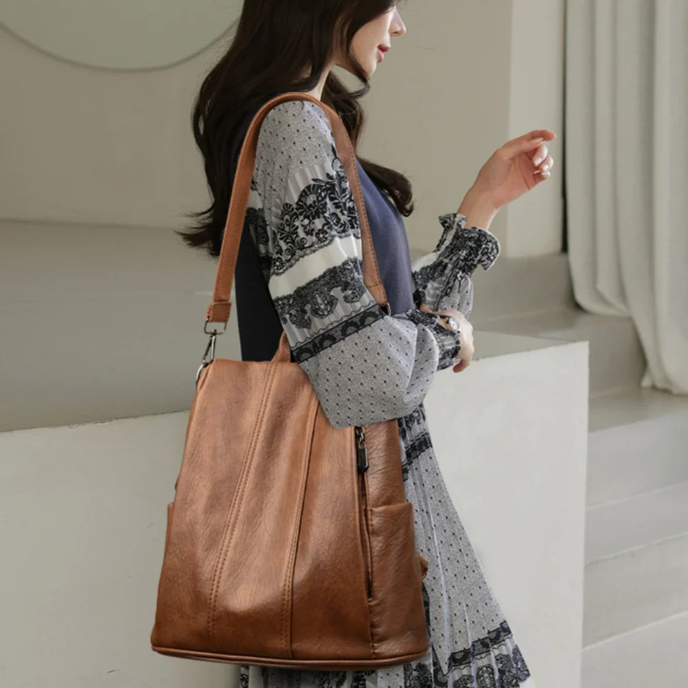 女性用新型盗難防止ノートパソコンバックパック、高品質ソフトレ - Women Bags Laptop のレビューと価格