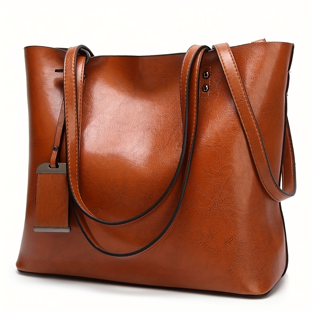 女性のためのクラシックなレトロな革のハンドバッグ,ファッショ - Women Bags Work のレビューと価格