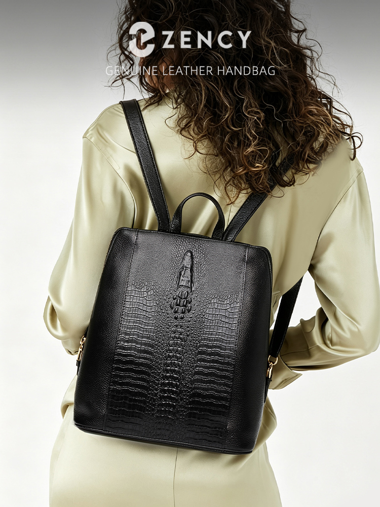 Zency レディース クロコダイルレザー バックパック 1 - Women Bags Laptop のレビューと価格