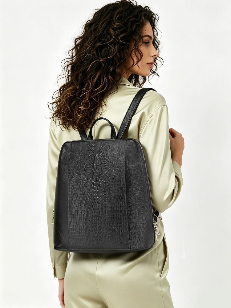 Zency レディース クロコダイルレザー バックパック 1 - Women Bags Laptop のレビューと価格